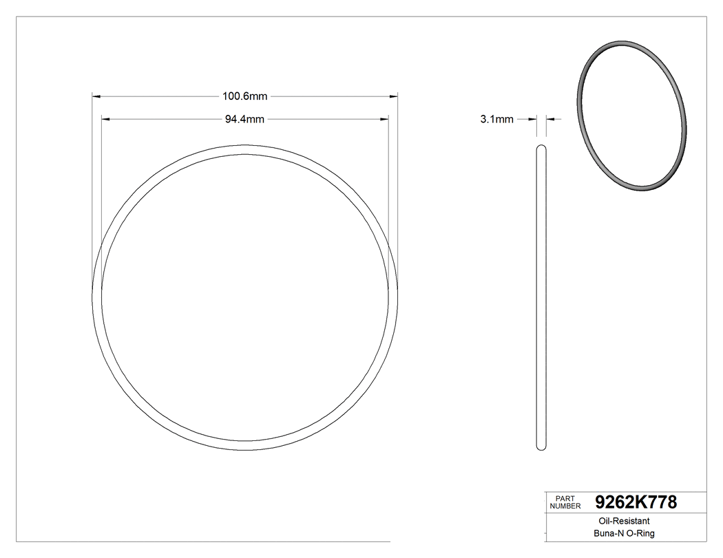 Technical drawing - 9262K778
